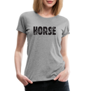 Frauen Premium T-Shirt Horse Girl - Grau meliert