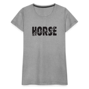 Frauen Premium T-Shirt Horse Girl - Grau meliert