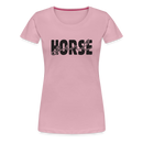 Frauen Premium T-Shirt Horse Girl - Hellrosa
