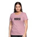 Frauen Premium T-Shirt Horse Girl - Hellrosa