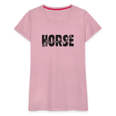 Frauen Premium T-Shirt Horse Girl - Hellrosa