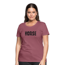 Frauen Premium T-Shirt Horse Girl - Malve