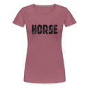 Frauen Premium T-Shirt Horse Girl - Malve