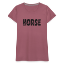 Frauen Premium T-Shirt Horse Girl - Malve