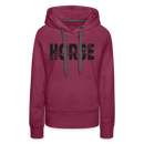 Frauen Premium Hoodie Horse Girl - Bordeaux