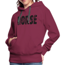 Frauen Premium Hoodie Horse Girl - Bordeaux