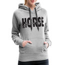 Frauen Premium Hoodie Horse Girl - Grau meliert
