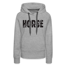 Frauen Premium Hoodie Horse Girl - Grau meliert