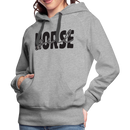 Frauen Premium Hoodie Horse Girl - Grau meliert