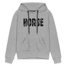 Frauen Premium Hoodie Horse Girl - Grau meliert