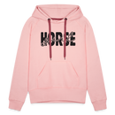 Frauen Premium Hoodie Horse Girl - Kristallrosa
