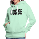 Frauen Premium Hoodie Horse Girl - helles Mintgrün