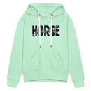 Frauen Premium Hoodie Horse Girl - helles Mintgrün