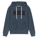 Frauen Premium Hoodie Horse Girl - Jeansblau
