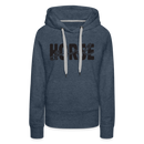 Frauen Premium Hoodie Horse Girl - Jeansblau