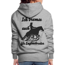 Frauen Premium Hoodie Ich bremse auch für Englischreiter - Grau meliert