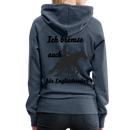 Frauen Premium Hoodie Ich bremse auch für Englischreiter - Jeansblau