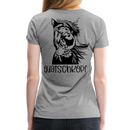 Frauen Premium T-Shirt Quatschkopf - Grau meliert