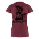 Frauen Premium T-Shirt Quatschkopf - Bordeauxrot meliert
