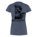 Frauen Premium T-Shirt Quatschkopf - Blau meliert
