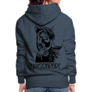 Frauen Premium Hoodie Quatschkopf - Jeansblau