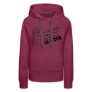 Frauen Premium Hoodie Glitzer - Bordeaux