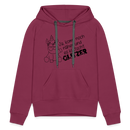 Frauen Premium Hoodie Glitzer - Bordeaux