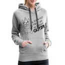 Frauen Premium Hoodie Glitzer - Grau meliert