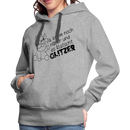 Frauen Premium Hoodie Glitzer - Grau meliert