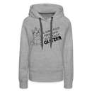 Frauen Premium Hoodie Glitzer - Grau meliert