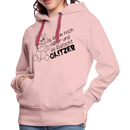 Frauen Premium Hoodie Glitzer - Kristallrosa