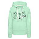 Frauen Premium Hoodie Glitzer - helles Mintgrün