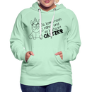 Frauen Premium Hoodie Glitzer - helles Mintgrün