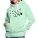 Frauen Premium Hoodie Glitzer - helles Mintgrün
