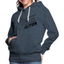 Frauen Premium Hoodie Glitzer - Jeansblau