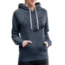 Frauen Premium Hoodie Glitzer - Jeansblau