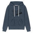 Frauen Premium Hoodie Glitzer - Jeansblau