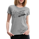 Frauen Premium T-Shirt Glitzer - Grau meliert