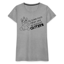 Frauen Premium T-Shirt Glitzer - Grau meliert