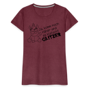 Frauen Premium T-Shirt Glitzer - Bordeauxrot meliert