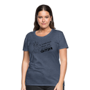 Frauen Premium T-Shirt Glitzer - Blau meliert