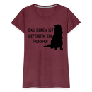 Frauen Premium T-Shirt Ponyhof - Bordeauxrot meliert