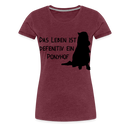 Frauen Premium T-Shirt Ponyhof - Bordeauxrot meliert