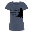 Frauen Premium T-Shirt Ponyhof - Blau meliert