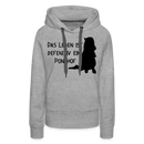 Frauen Premium Hoodie Ponyhof - Grau meliert