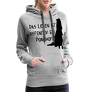Frauen Premium Hoodie Ponyhof - Grau meliert