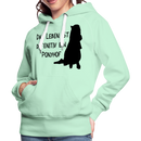 Frauen Premium Hoodie Ponyhof - helles Mintgrün