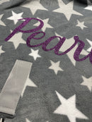 Abschwitzdecke Sternchen mit Halsteil 125-155cm