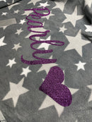 Abschwitzdecke Sternchen mit Halsteil 125-155cm